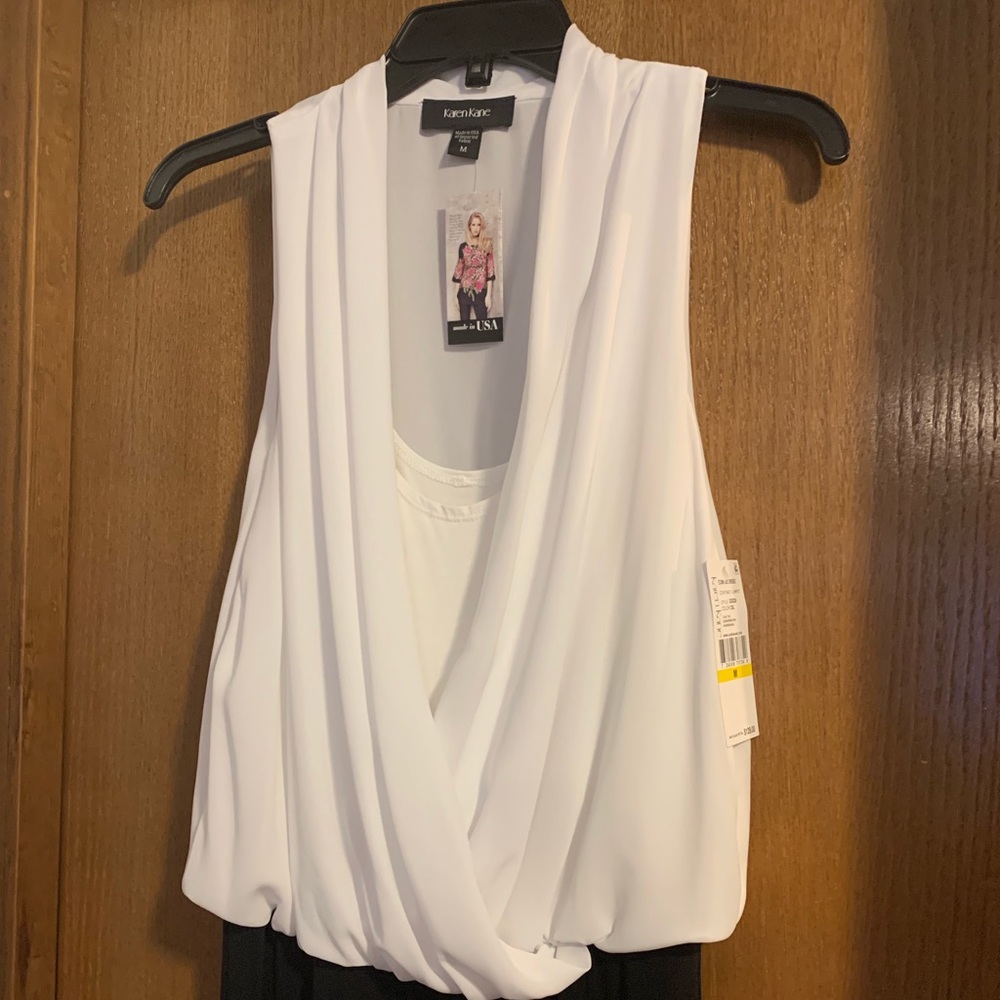 Black and White Sleeveless Jumpsuit